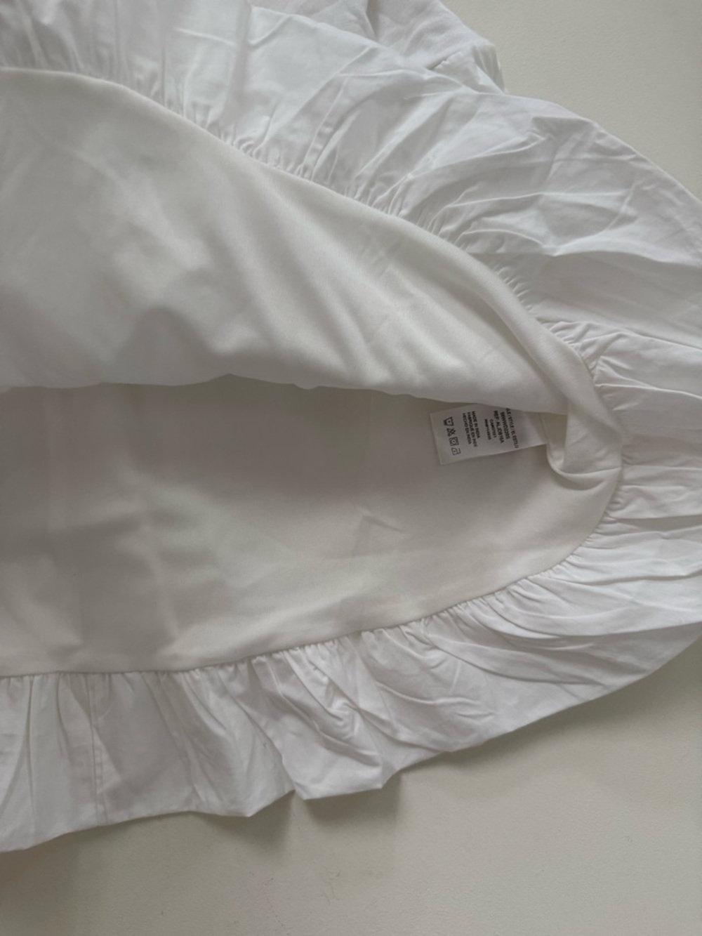 RETROD Women’s Strapless White Bubble Hem Dress / Solid white dress / Sundress - Picture 5 of 6